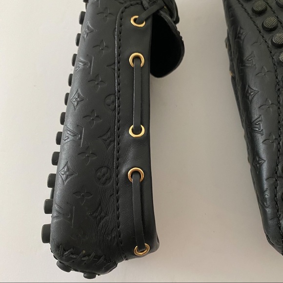 Authentic Louis Vuitton Loafers Flats Shoes Navy - Picture 7 of 11